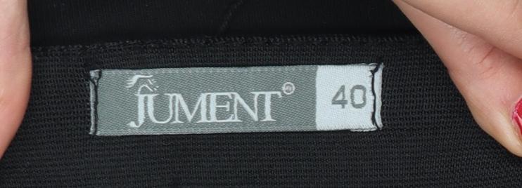 Jument Women Black Size 12 Flared Trousers Elastic Waist