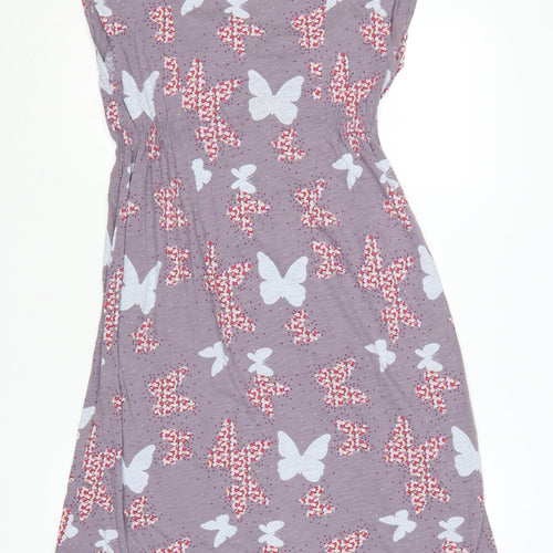 White Stuff Women’s Purple Butterfly Print A-Line Dress Size 14