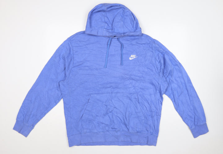 Nike Men's Blue L Pullover Hoodie Fleece Sportswear
