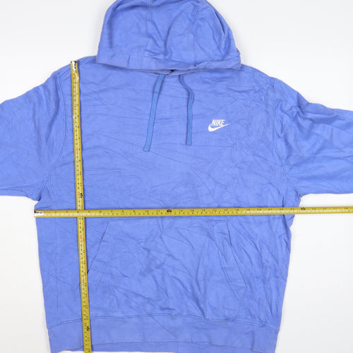 Nike Men's Blue L Pullover Hoodie Fleece Sportswear