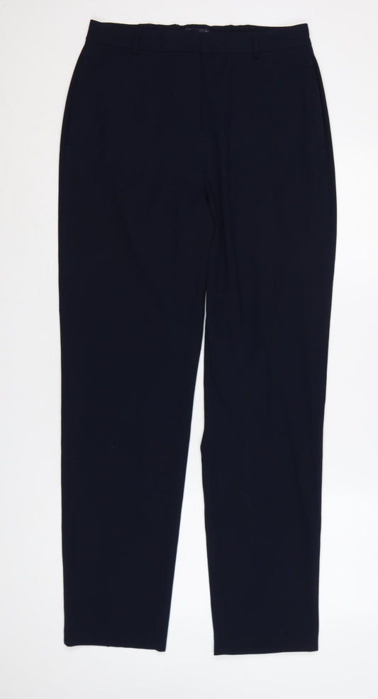 Marks and Spencer Women’s Blue Size 12 Long Straight Trousers