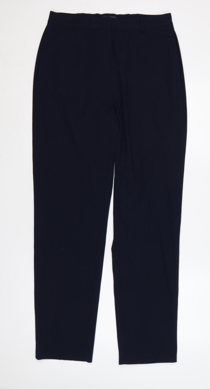Marks and Spencer Women’s Blue Size 12 Long Straight Trousers