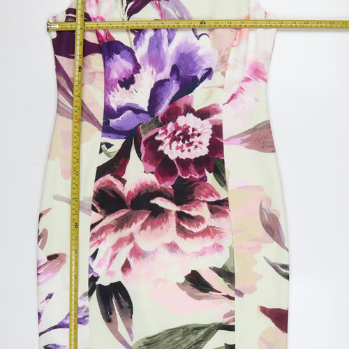 Roman Women's Multicoloured Floral Knee Length Sheath Dress Size 12