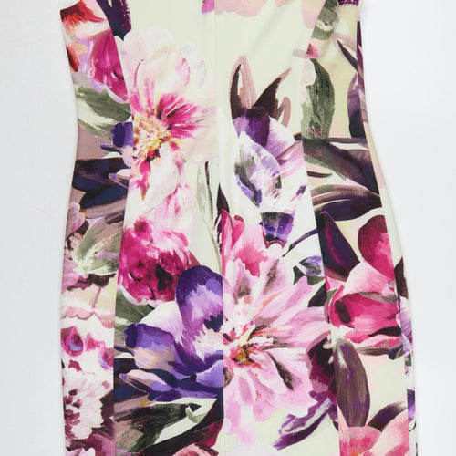 Roman Women's Multicoloured Floral Knee Length Sheath Dress Size 12