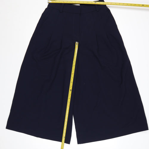 Boden Womens Navy Wide-Leg Culotte Trousers UK 12 Polyester Blend
