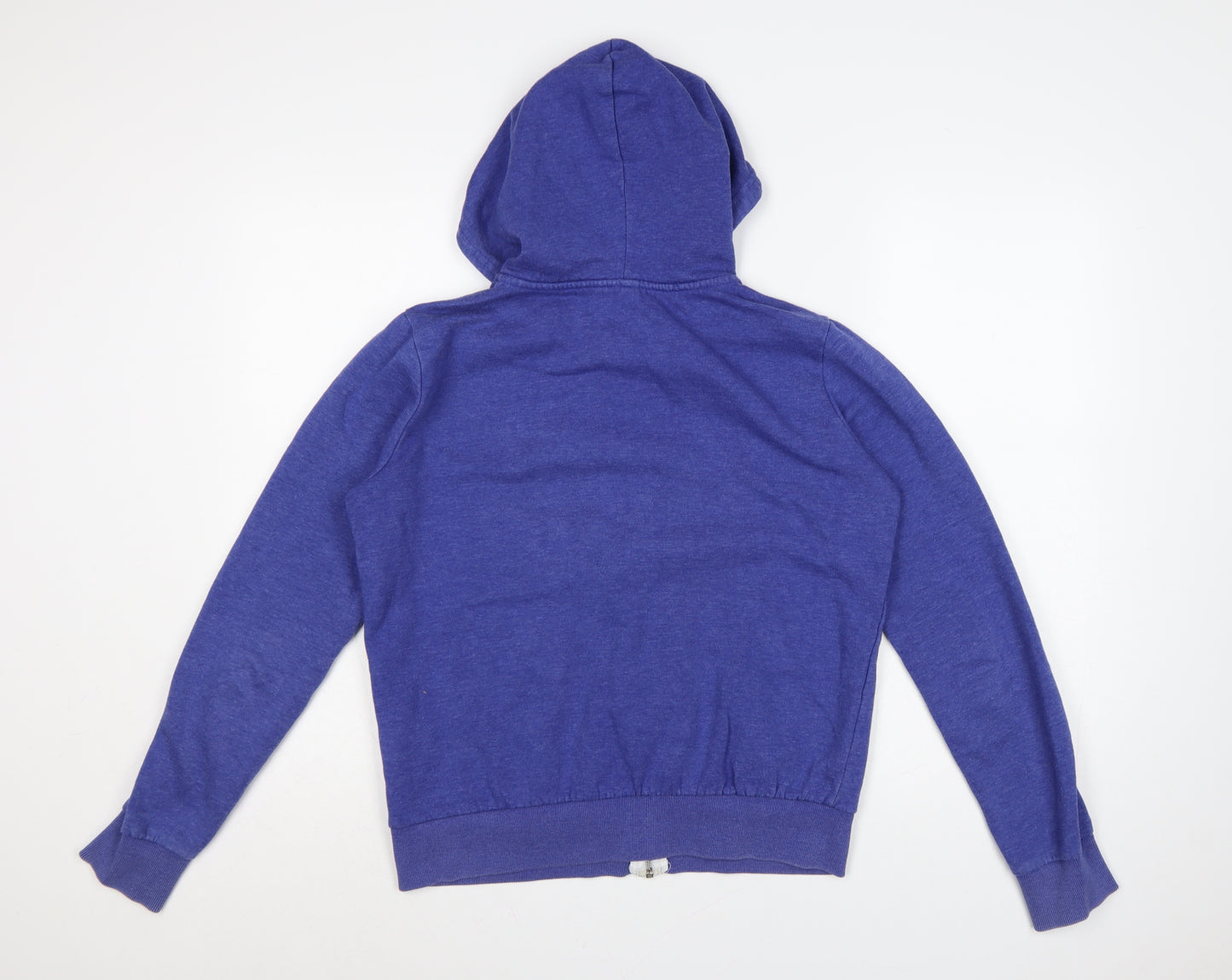 H&M Divided Womens Blue Full Zip Hoodie Size M Cotton Blend