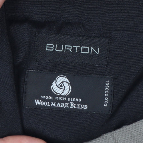 Burton Men's Grey Wool Blend Regular Fit Dress Trousers 34in