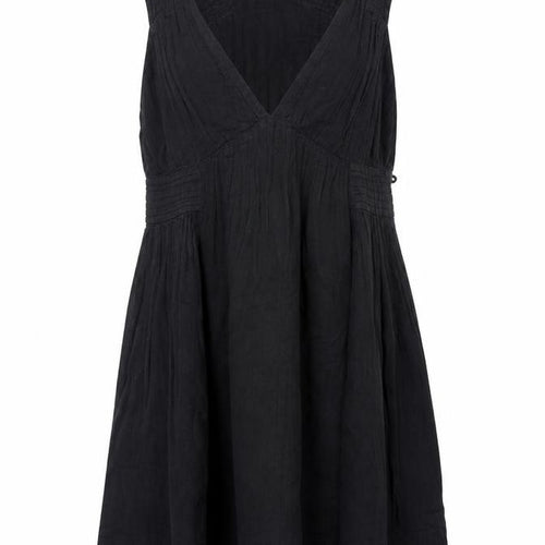 French Connection Women's Black Cotton A-Line Sleeveless Dress Size 12