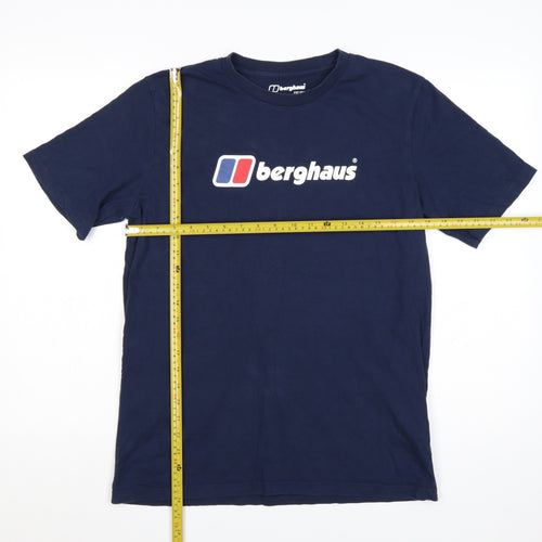 Berghaus Men's Blue Organic Cotton Logo T-Shirt Size M