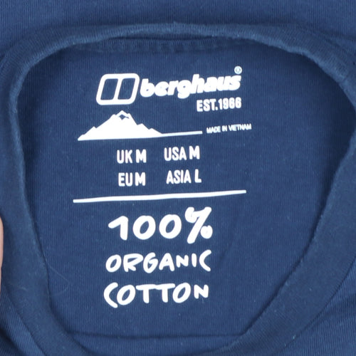 Berghaus Men's Blue Organic Cotton Logo T-Shirt Size M
