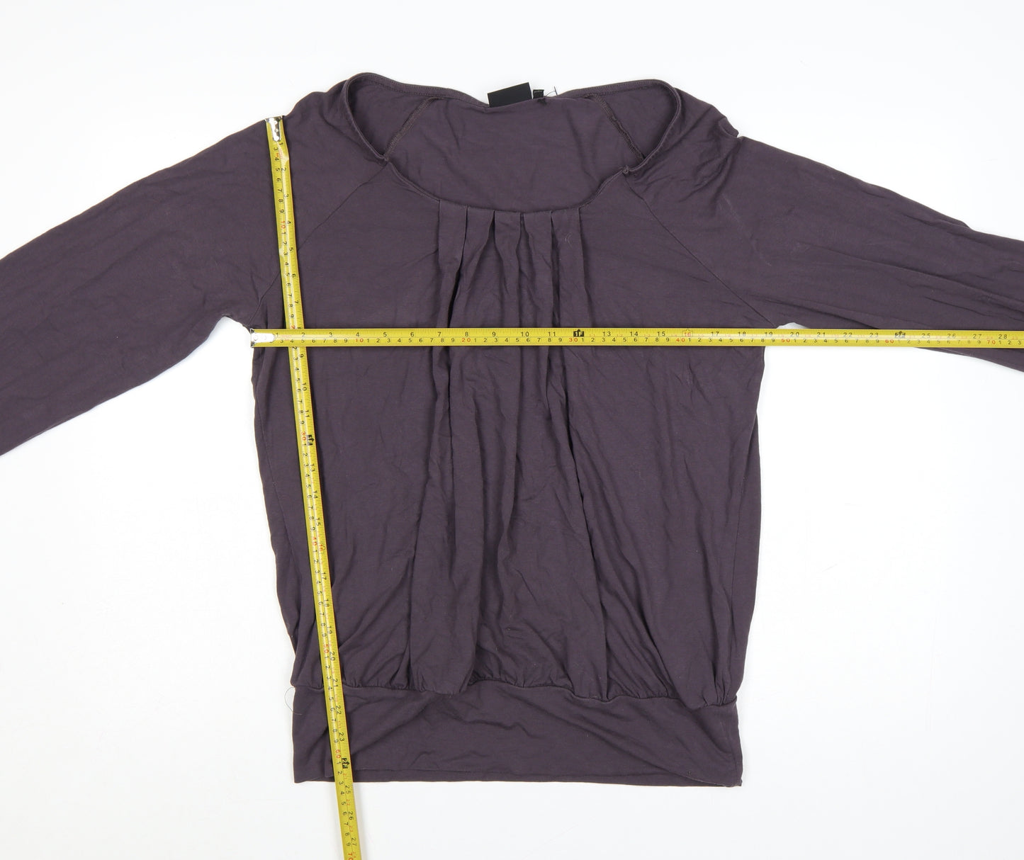 Next Womens Purple Long Sleeve Jersey Blouse Size 12
