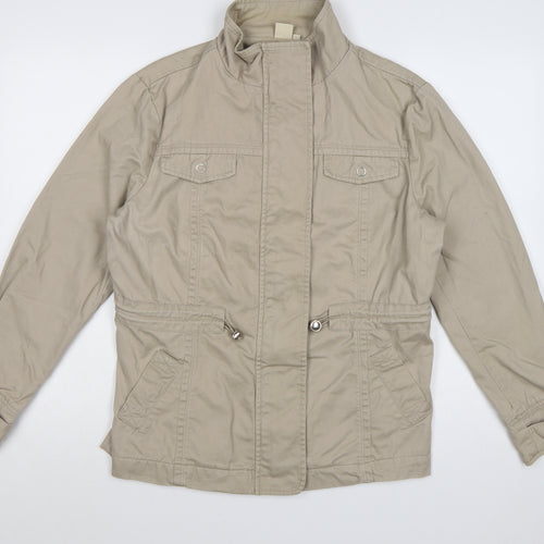 Cotton Traders Womens Beige Size 18 Classic Mid-Length Jacket
