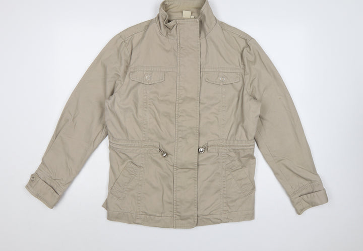 Cotton Traders Womens Beige Size 18 Classic Mid-Length Jacket