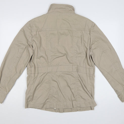 Cotton Traders Womens Beige Size 18 Classic Mid-Length Jacket