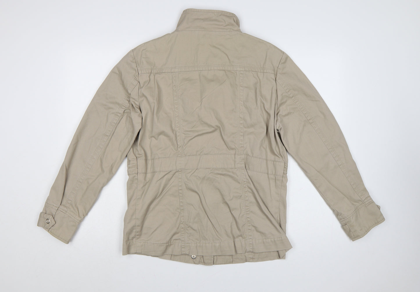 Cotton Traders Womens Beige Size 18 Classic Mid-Length Jacket