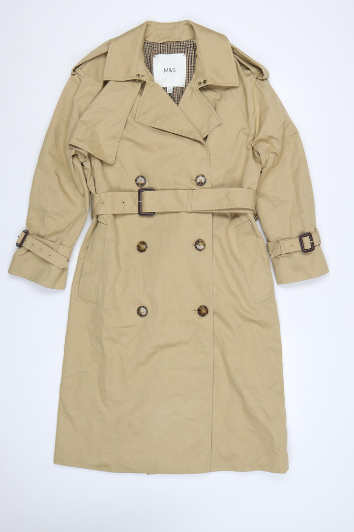 Marks and Spencer Women's Beige Petite Trench Coat Size 6