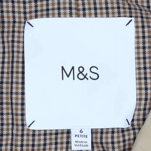 Marks and Spencer Women's Beige Petite Trench Coat Size 6