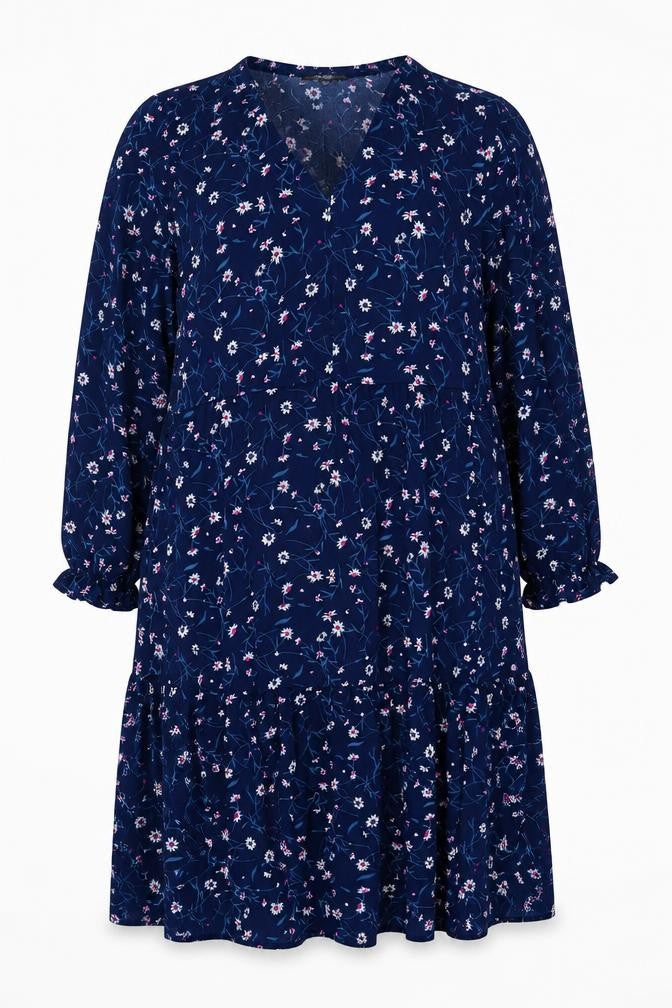 Studio Women Blue Floral A-Line Knee Length Dress Size 20