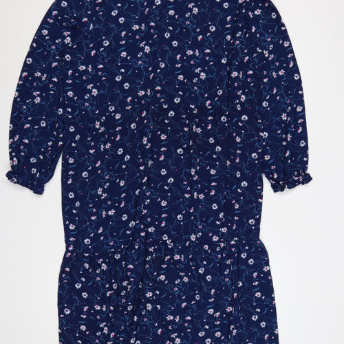 Studio Women Blue Floral A-Line Knee Length Dress Size 20