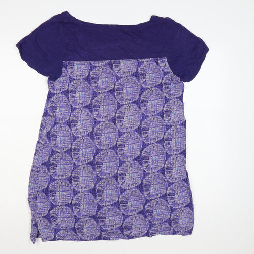 White Stuff Women's Purple Geometric Shift Dress Size 16
