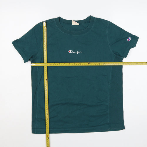 Champion Women Green Basic Short Sleeve Cotton T-Shirt M