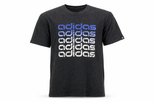 Adidas Men's Black Graphic Print T-Shirt Size L Cotton Blend