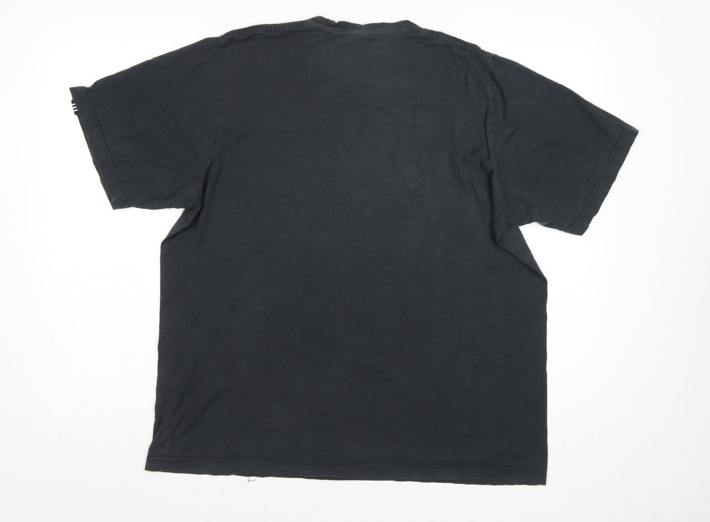 Adidas Men's Black Graphic Print T-Shirt Size L Cotton Blend