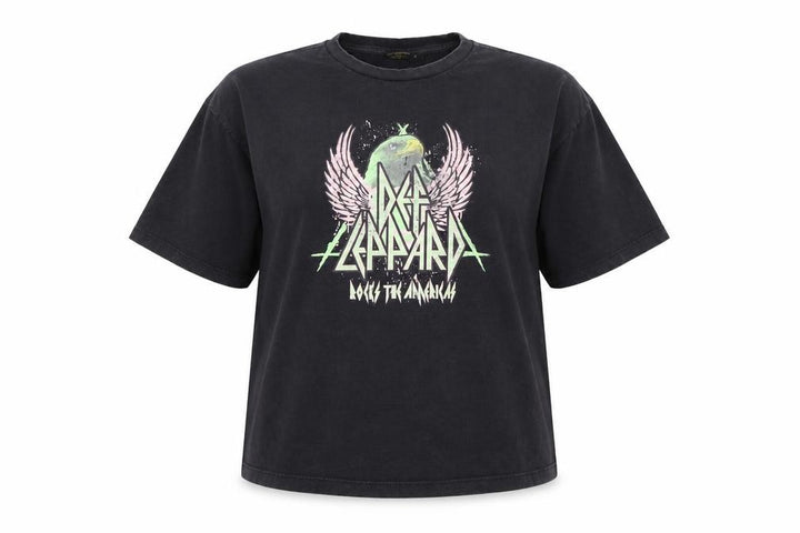 Primark Def Leppard Women's Black XL Relaxed Fit Graphic T-Shirt