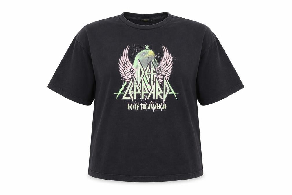 Primark Def Leppard Women's Black XL Relaxed Fit Graphic T-Shirt
