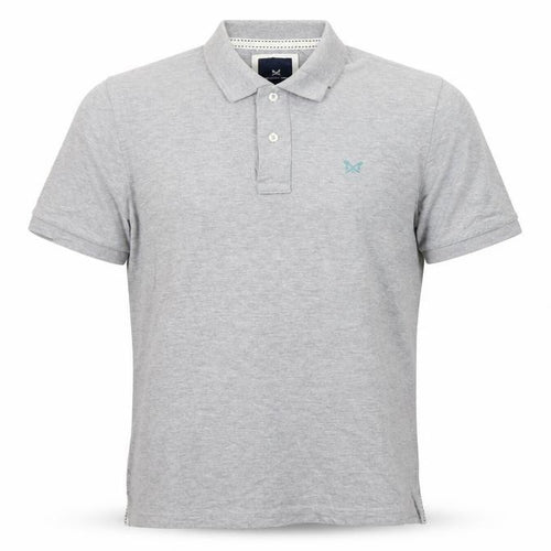 Crew Clothing Company Men's Grey Polo Shirt L Regular Fit Cotton Blend