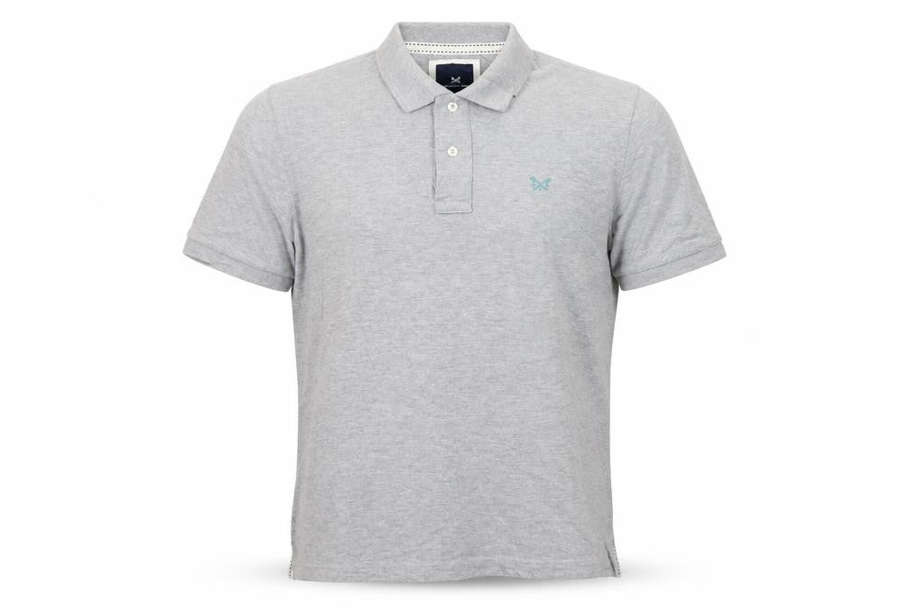Crew Clothing Company Men's Grey Polo Shirt L Regular Fit Cotton Blend