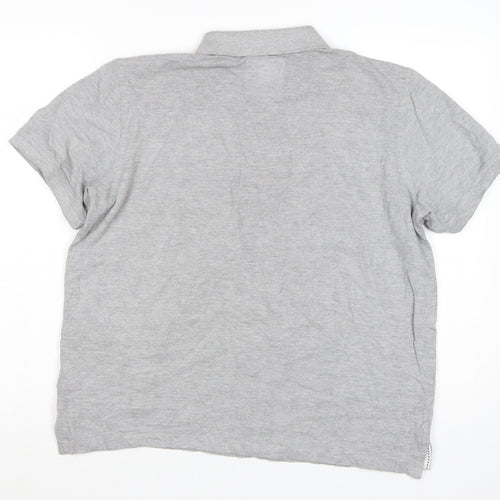 Crew Clothing Company Men's Grey Polo Shirt L Regular Fit Cotton Blend