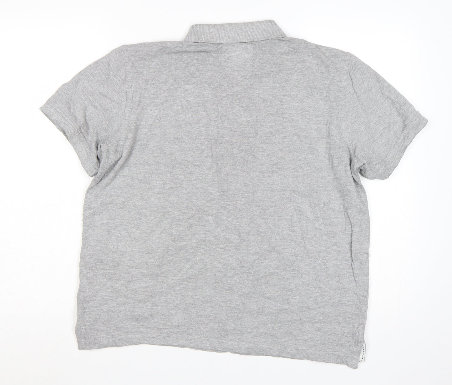 Crew Clothing Company Men's Grey Polo Shirt L Regular Fit Cotton Blend