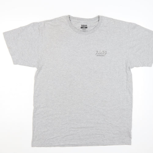 Vans Men's Grey Classic Fit Graphic T-Shirt Large