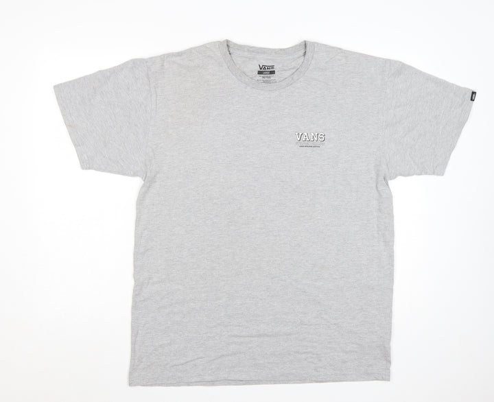 Vans Men's Grey Classic Fit Graphic T-Shirt Large