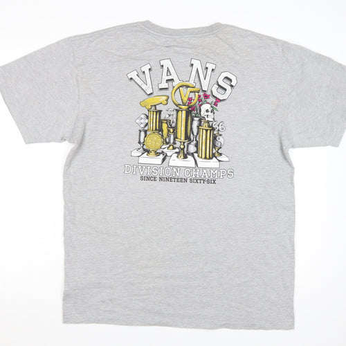 Vans Men's Grey Classic Fit Graphic T-Shirt Large
