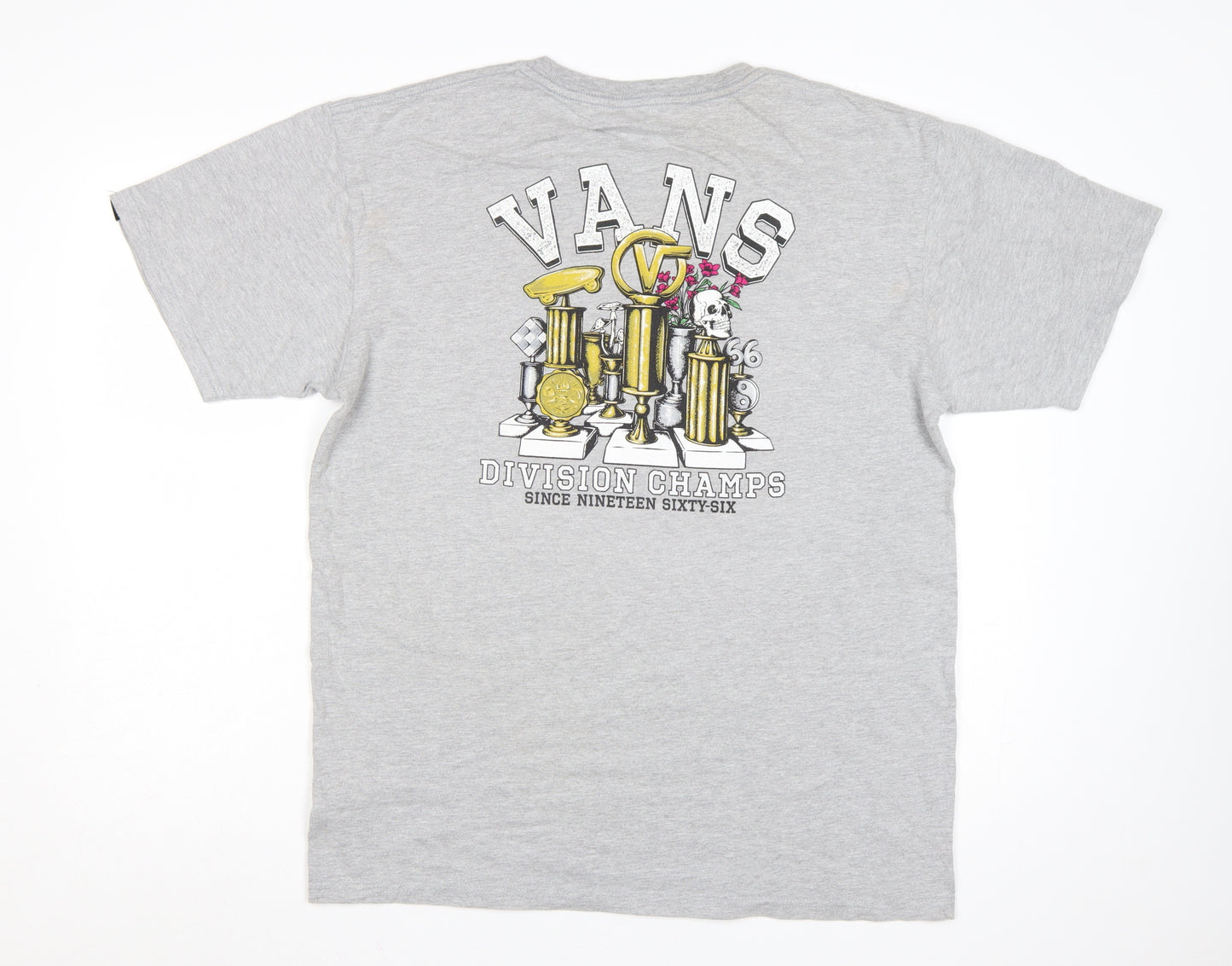 Vans Men's Grey Classic Fit Graphic T-Shirt Large