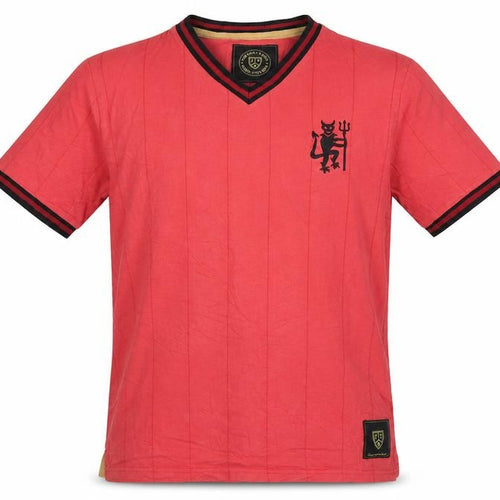 Football Town Men's Red V-Neck Short Sleeve T-Shirt Size M
