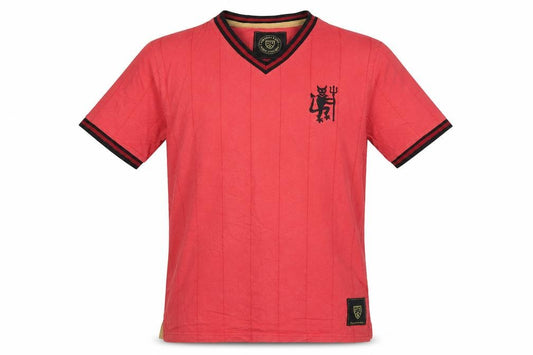 Football Town Men's Red V-Neck Short Sleeve T-Shirt Size M