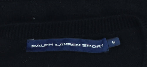 Ralph Lauren Women Black V-Neck Merino Wool Jumper M