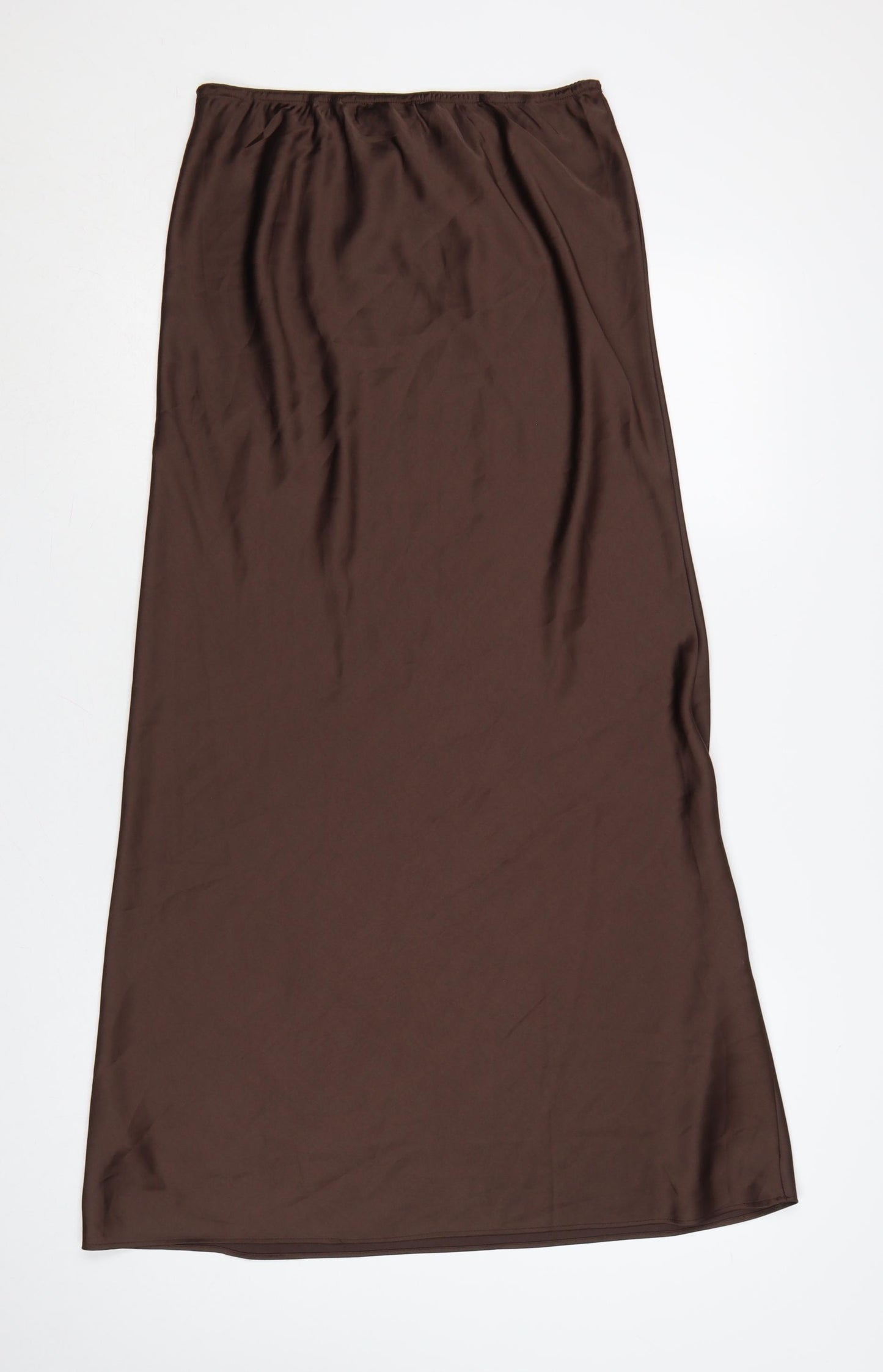 Wednesday’s Girl Women Brown Long Satin Skirt Size 12