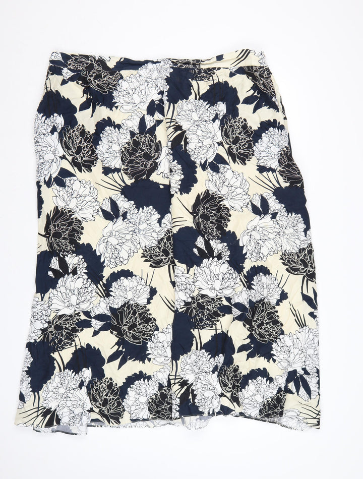 Marks and Spencer Women’s Multicoloured Floral A-Line Midi Skirt Size 22