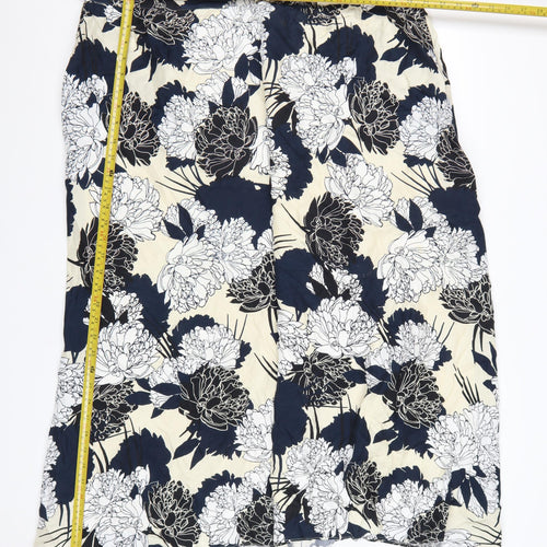 Marks and Spencer Women’s Multicoloured Floral A-Line Midi Skirt Size 22
