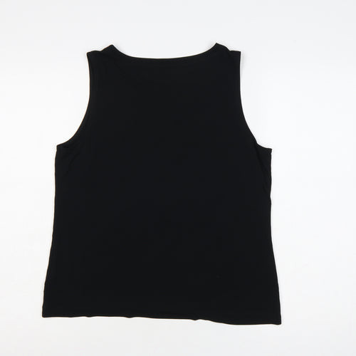 Marks and Spencer Women’s Black Sleeveless Argyle Tank Top UK 16