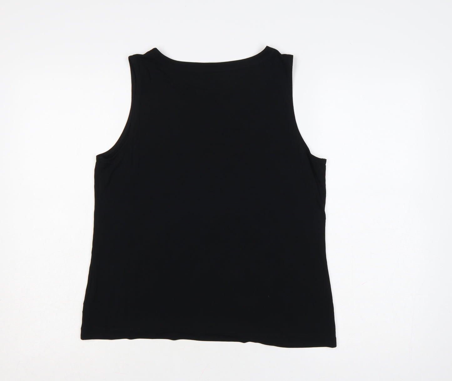 Marks and Spencer Women’s Black Sleeveless Argyle Tank Top UK 16