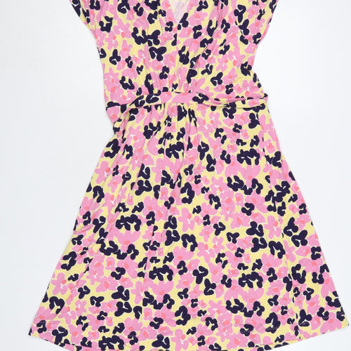 French Connection Women's Multicoloured Wrap Dress Size 6