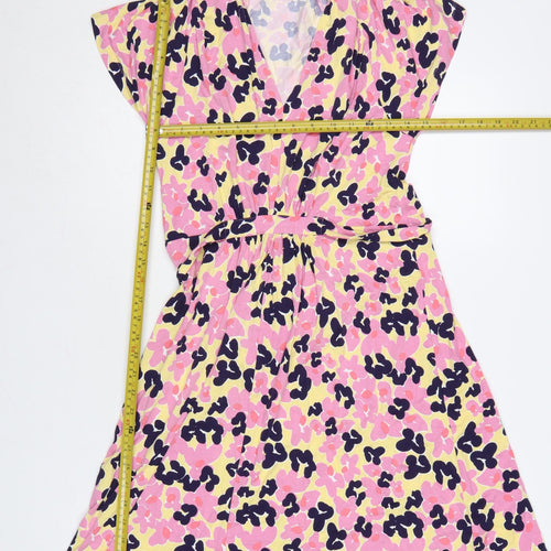 French Connection Women's Multicoloured Wrap Dress Size 6