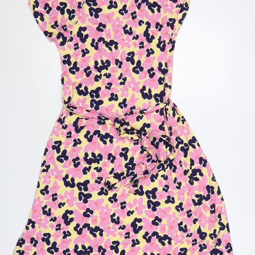 French Connection Women's Multicoloured Wrap Dress Size 6