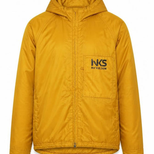 Nickelson Men's Yellow XL Hooded Puffer Jacket Windproof