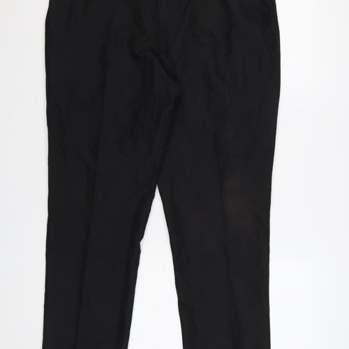 Marks and Spencer Men's Black Slim Fit 36S Trousers